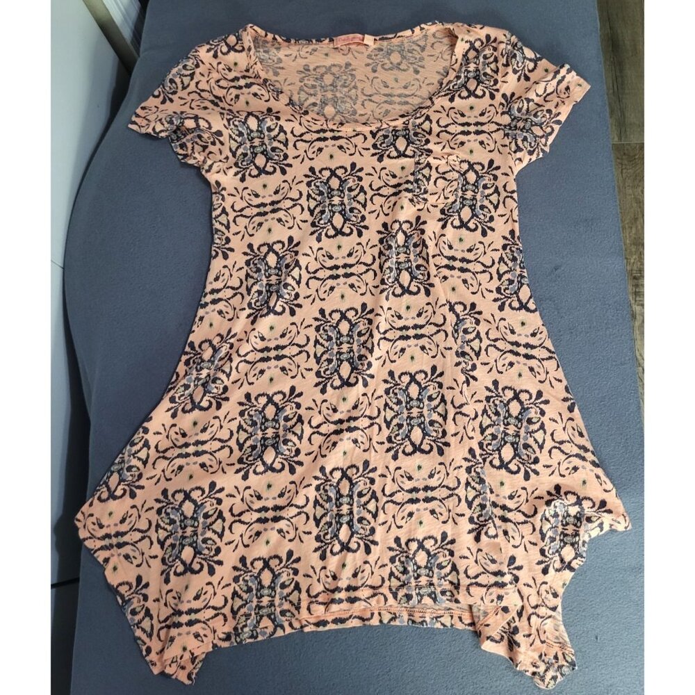 Fresh Produce Womens XS Pastel Asymmetric Sharkbite Hem Tunic Top Tee Comfy Boho - Picture 7 of 8